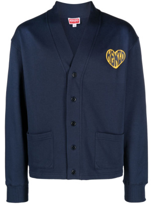 

Logo-print jersey cardigan, Kenzo Logo-print jersey cardigan