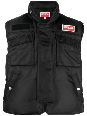 

Logo-patch padded gilet, Kenzo Logo-patch padded gilet