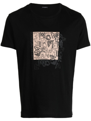 

Logo-print cotton shirt, Emporio Armani Logo-print cotton shirt