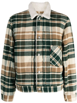 

Plaid check-print shirt jacket, Levi's Plaid check-print shirt jacket