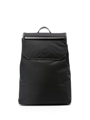 

Logo-plaque foldover backpack, Emporio Armani Logo-plaque foldover backpack