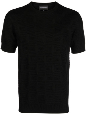 

Embossed op-art motif T-shirt, Emporio Armani Embossed op-art motif T-shirt