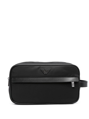 

Logo-plaque double-zip washbag, Emporio Armani Logo-plaque double-zip washbag
