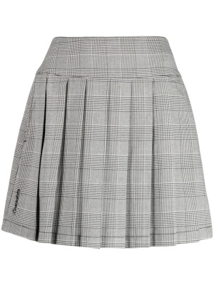 

Houndstooth-print pleated skirt, CHOCOOLATE Houndstooth-print pleated skirt