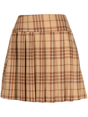 

Check-print pleated skirt, CHOCOOLATE Check-print pleated skirt