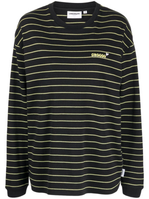 

Logo-print striped cotton sweatshirt, CHOCOOLATE Logo-print striped cotton sweatshirt