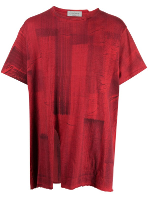 

Side-slit cotton T-shirt, Yohji Yamamoto Side-slit cotton T-shirt