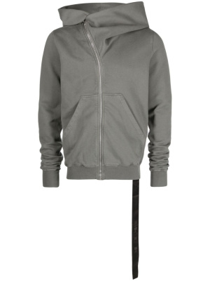 

Asymmetric organic cotton zip-up hoodie, Rick Owens DRKSHDW Asymmetric organic cotton zip-up hoodie