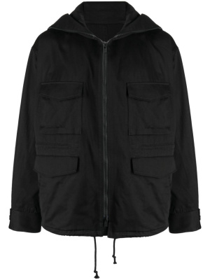 

Drawstring-waist hooded cotton jacket, Yohji Yamamoto Drawstring-waist hooded cotton jacket