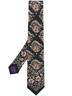 

Paisley-print linen tie, Ralph Lauren Purple Label Paisley-print linen tie