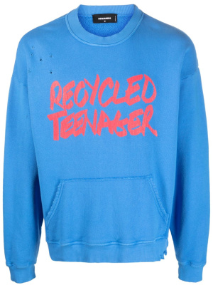 

Slogan-pront cotton sweatshirt, Dsquared2 Slogan-pront cotton sweatshirt