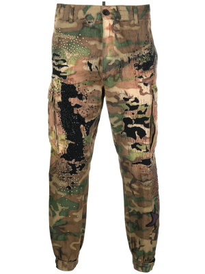 

Stud-embellished camouflage-print trousers, Dsquared2 Stud-embellished camouflage-print trousers