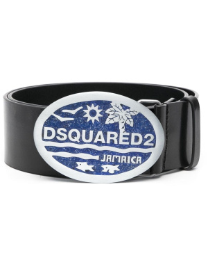 

Logo-buckle calf-leather belt, Dsquared2 Logo-buckle calf-leather belt