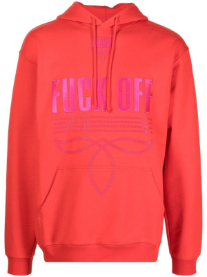 

Slogan-print pullover hoodie, VTMNTS Slogan-print pullover hoodie