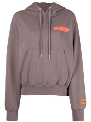 

Logo-print cotton hoodie, Heron Preston Logo-print cotton hoodie