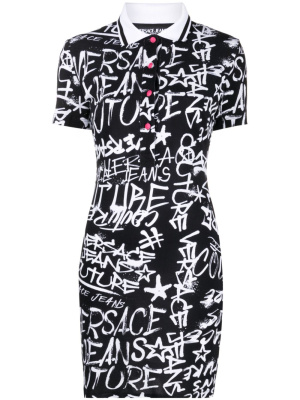 

Logo-print polo minidress, Versace Jeans Couture Logo-print polo minidress