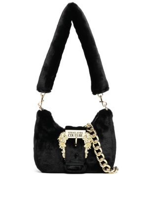 

Logo-buckle fleece shoulder bag, Versace Jeans Couture Logo-buckle fleece shoulder bag