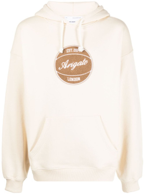 

Logo-appliqué organic cotton hoodie, Axel Arigato Logo-appliqué organic cotton hoodie