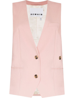 

V-neck button-up waistcoat, REMAIN V-neck button-up waistcoat
