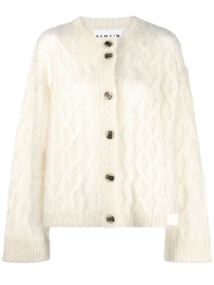 

Cable-knit cardigan, REMAIN Cable-knit cardigan