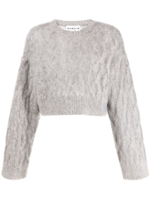 

Logo-patch cropped jumper, REMAIN Logo-patch cropped jumper