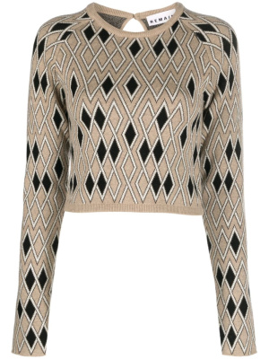 

Geometric-pattern cropped jumper, REMAIN Geometric-pattern cropped jumper
