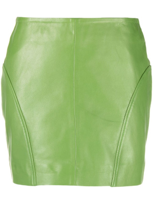 

Seam-detailing leather miniskirt, REMAIN Seam-detailing leather miniskirt