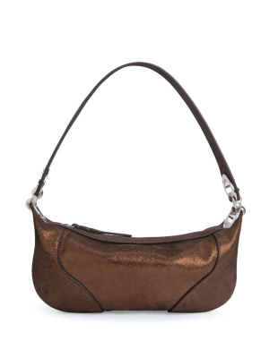 

Mini Amira metallic-finish shoulder bag, BY FAR Mini Amira metallic-finish shoulder bag