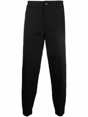 

Tapered stretch-cotton trousers, Armani Exchange Tapered stretch-cotton trousers