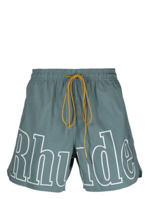 

Logo-print drawstring swim shorts, Rhude Logo-print drawstring swim shorts