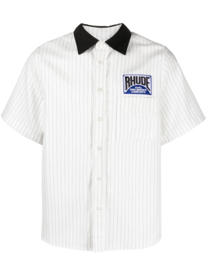 

Logo-embroidered striped shirt, Rhude Logo-embroidered striped shirt