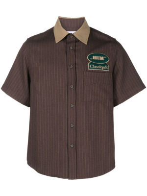

Stripe-print twill shirt, Rhude Stripe-print twill shirt