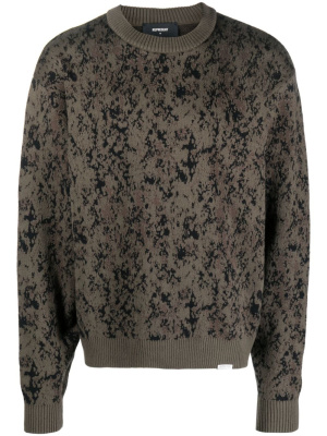 

Contrasting-trim crew-neck jumper, Represent Contrasting-trim crew-neck jumper