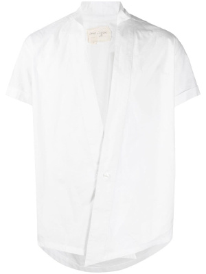 

V-neck short-sleeve cotton shirt, Greg Lauren V-neck short-sleeve cotton shirt