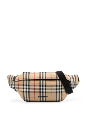 

Logo-patch checked belt bag, Burberry Logo-patch checked belt bag