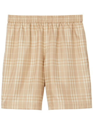 

Check-print silk shorts, Burberry Check-print silk shorts