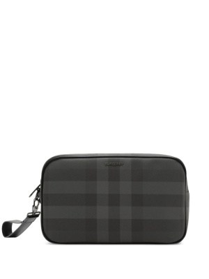 

Check-pattern leather pouch, Burberry Check-pattern leather pouch