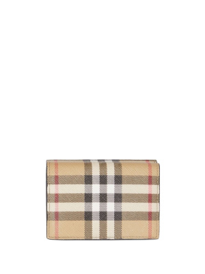 

Vintage Check leather folding wallet, Burberry Vintage Check leather folding wallet