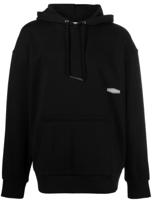 

Logo-plaque drawstring hoodie, Wooyoungmi Logo-plaque drawstring hoodie