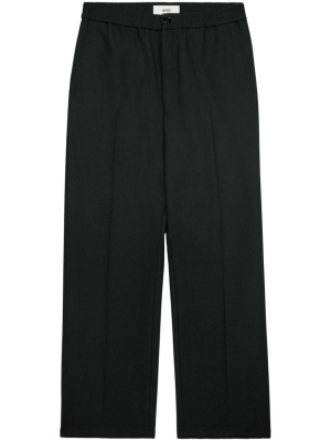 

Elasticated-waist wide-leg trousers, AMI Paris Elasticated-waist wide-leg trousers