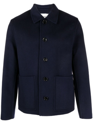 

Single-breasted wool-cashmere coat, AMI Paris Single-breasted wool-cashmere coat