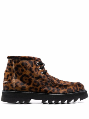 

Leopard-print ankle boots, AMI Paris Leopard-print ankle boots