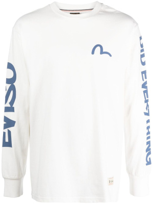 

Logo-print long-sleeved cotton T-shirt, EVISU Logo-print long-sleeved cotton T-shirt