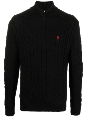 

Cable-knit half-zip jumper, Polo Ralph Lauren Cable-knit half-zip jumper