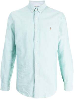 

Slim-fit logo-embroidered Oxford shirt, Polo Ralph Lauren Slim-fit logo-embroidered Oxford shirt
