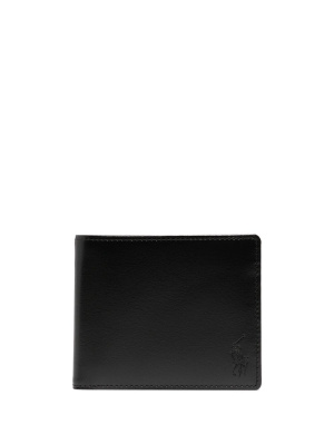 

Embossed-logo leather billfold wallet, Polo Ralph Lauren Embossed-logo leather billfold wallet