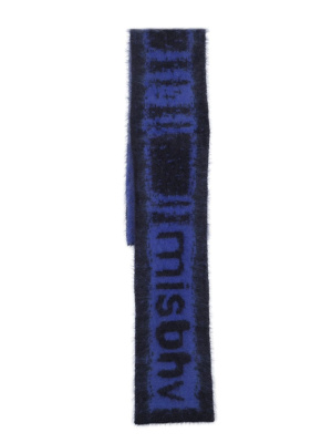 

Intarsia-knit logo textured scarf, MISBHV Intarsia-knit logo textured scarf