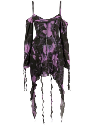 

Floral-print chiffon minidress, MISBHV Floral-print chiffon minidress