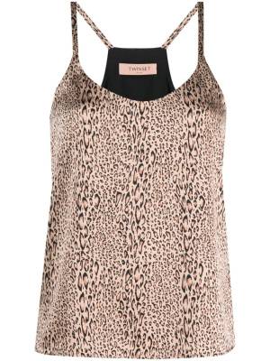 

Leopard-print sleeveless tank top, TWINSET Leopard-print sleeveless tank top