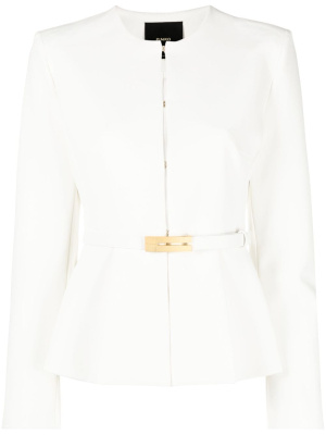 

Buckle-detail peplum-hem blazer, PINKO Buckle-detail peplum-hem blazer